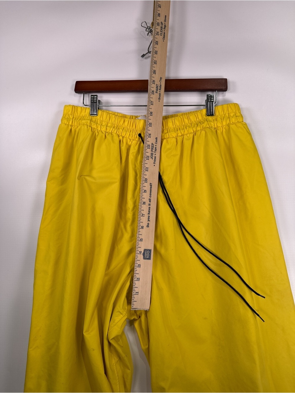Walls Rain Pants Water-Pruf Vintage Drawstring Nylon Yellow XL - Picture 12 of 16